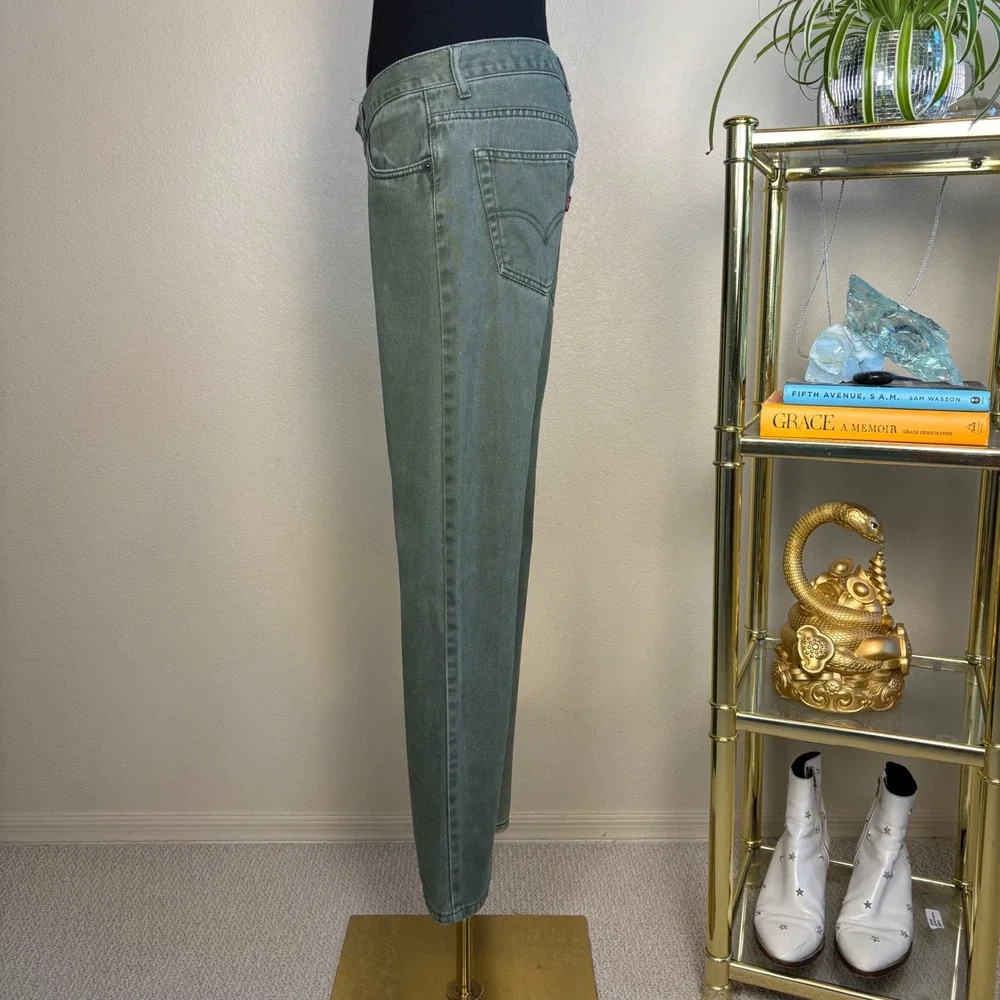Levi Strauss 505 Straight Jeans Olive Green‎ W29 L29, Kids 18R